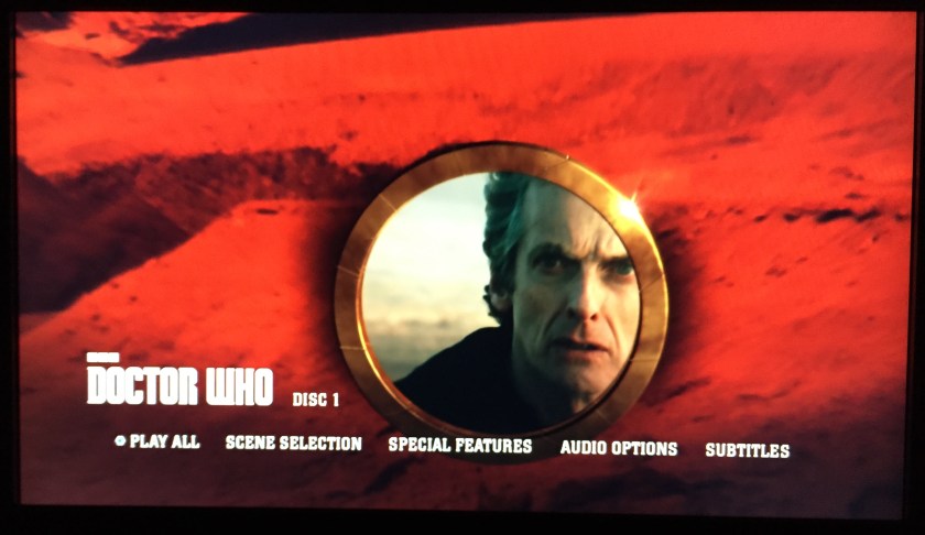 Doctor Who Series 9 Steelbook Blu-Ray - Main Menu screenshot showing the Doctor