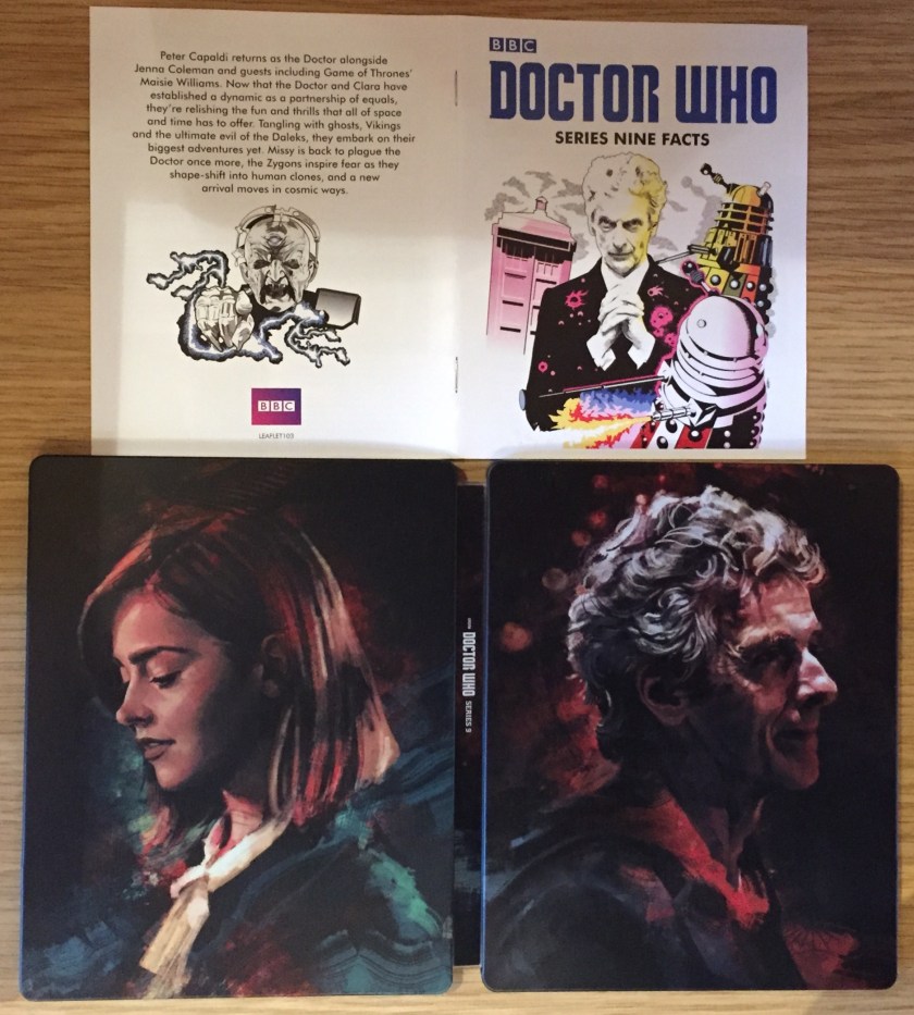 Doctor Who Series 9 Steelbook Blu-Ray - Outer Cover and Booklet