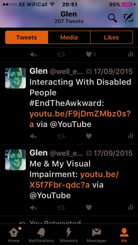 Screenshot of Twitter on my iPhone