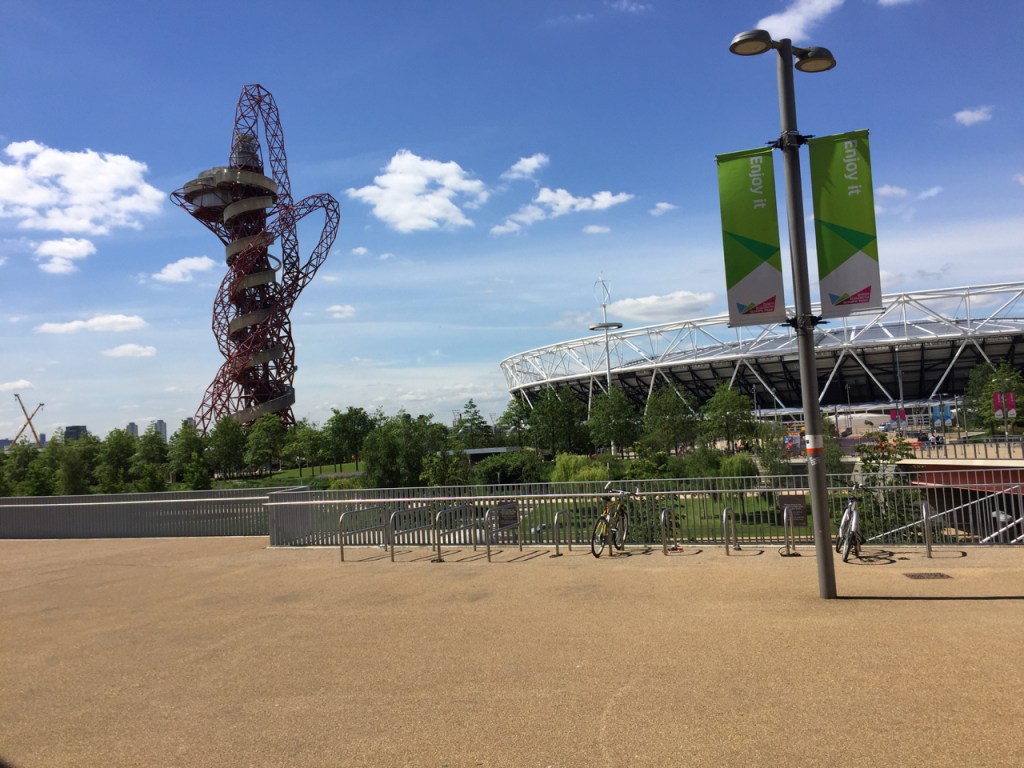 The Orbit Tower and Olympic Stadium, at the Olympic Park in London