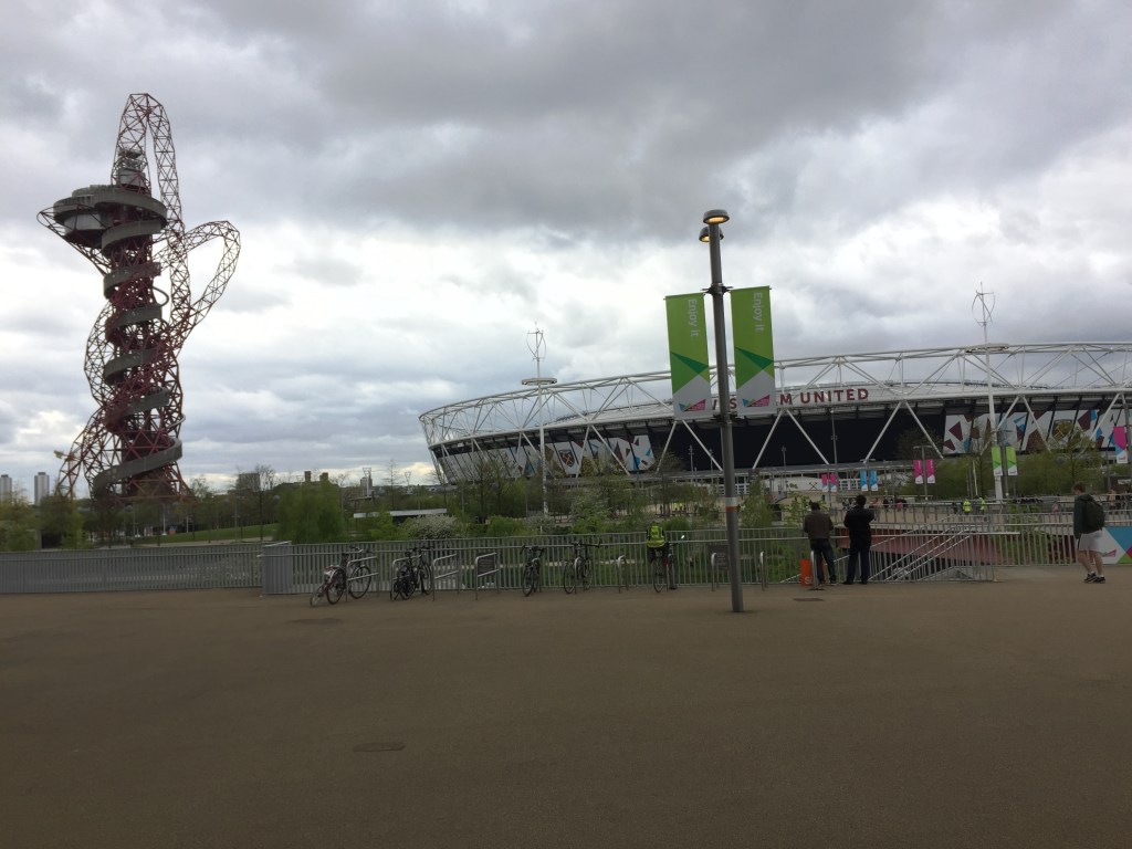 Orbit Tower and West Ham Stadium at Olympic Park