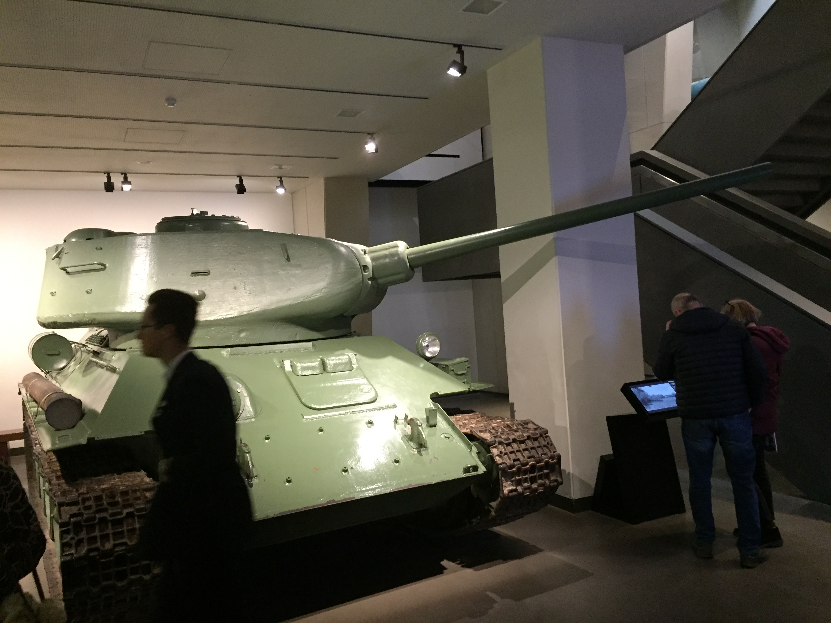 Large green T-34 tank
