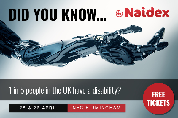 Naidex Banner - Did you know that 1 in 5 people in the UK have a disability