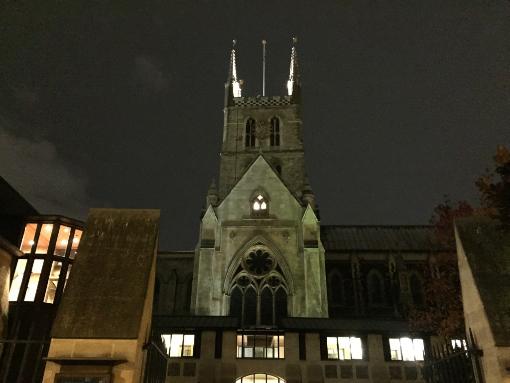 Southwark Cathedral at night