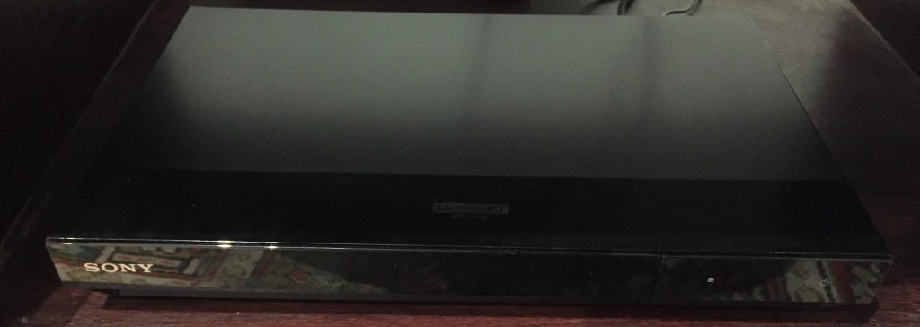 Sony Blu-Ray Player, slim in size and black in colour.