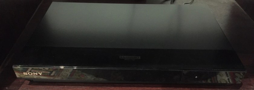 Sony Blu-Ray Player, slim in size and black in colour.