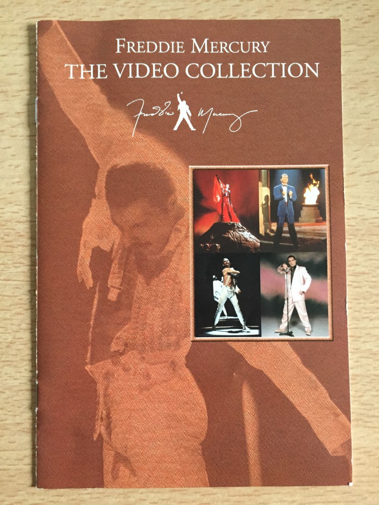Cover for the standalone DVD release of Freddie Mercury, The Video Collection, featuring photos from a few of the videos.