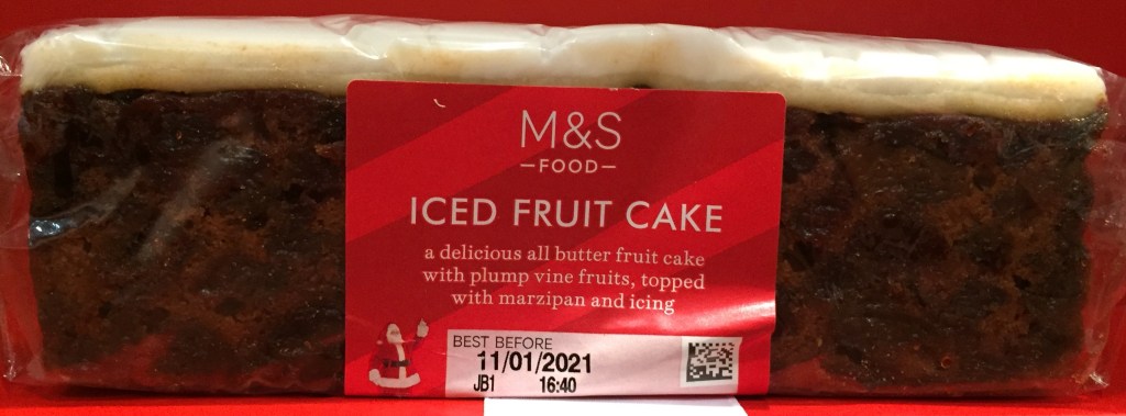 Marks & Spencer Iced Fruit Cake bar