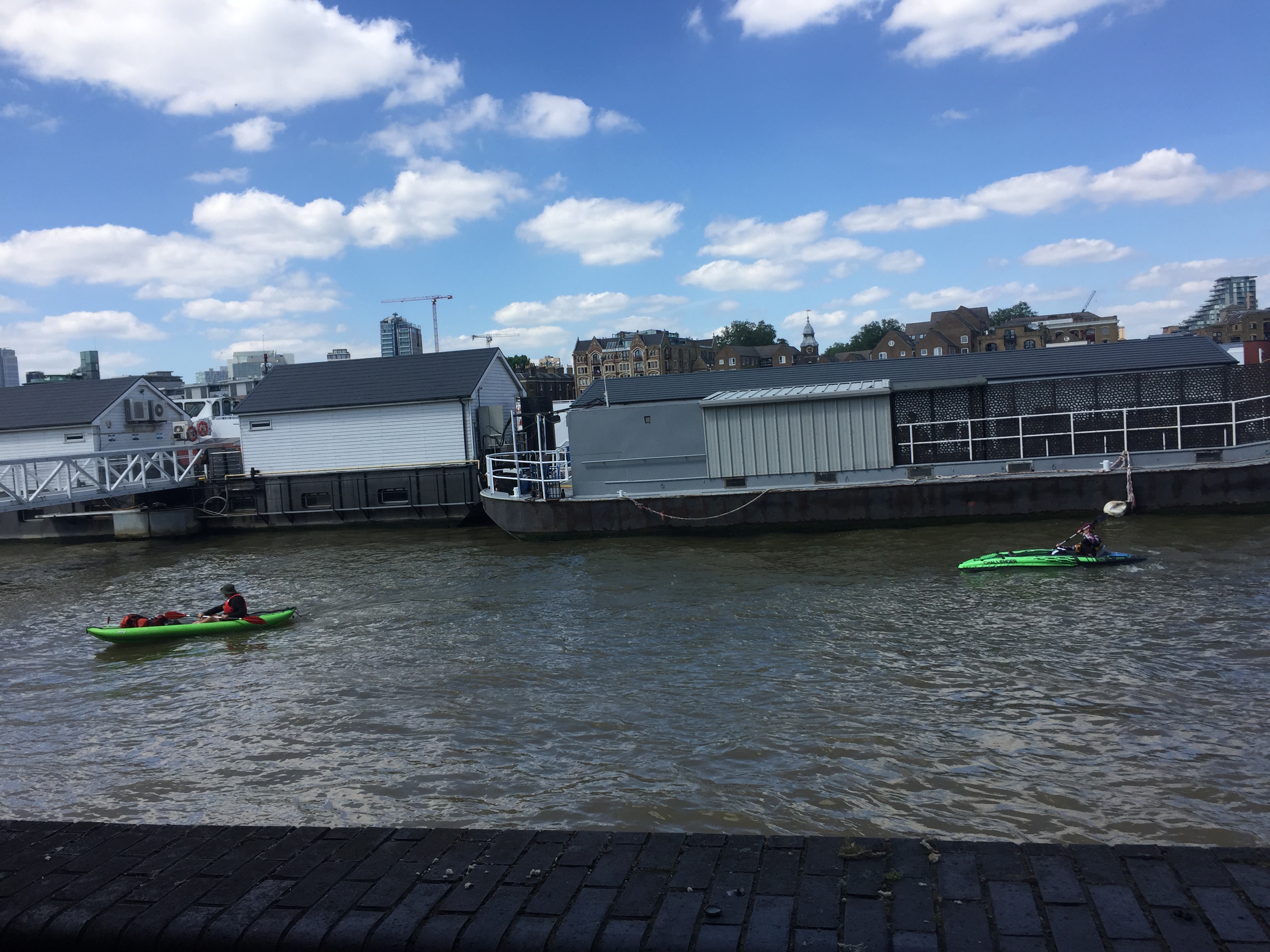 People kayaking on the Thames