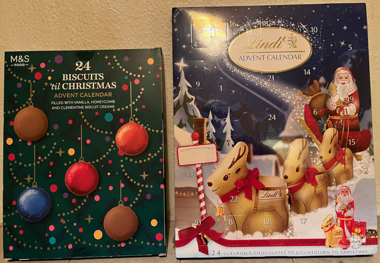 M&S Chocolate Biscuits & Lindt Chocolate Advent Calendars