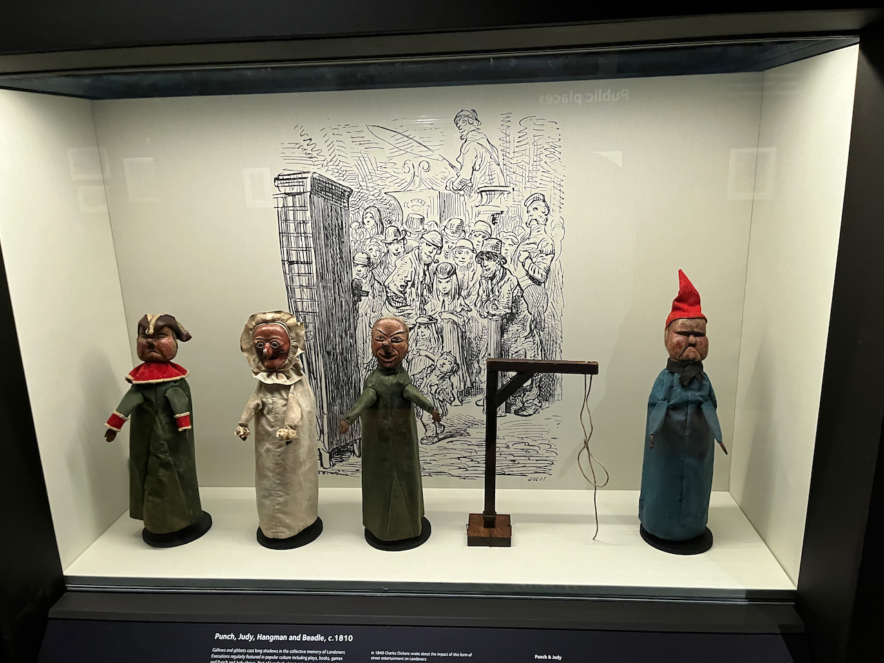 Punch, Judy, Hangman and Beadle figures from around 1810.