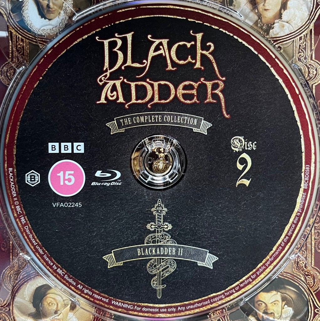 Blu-ray Disc 2 in the Blackadder Complete Collection box set, containing Series 2, Blackadder 2.