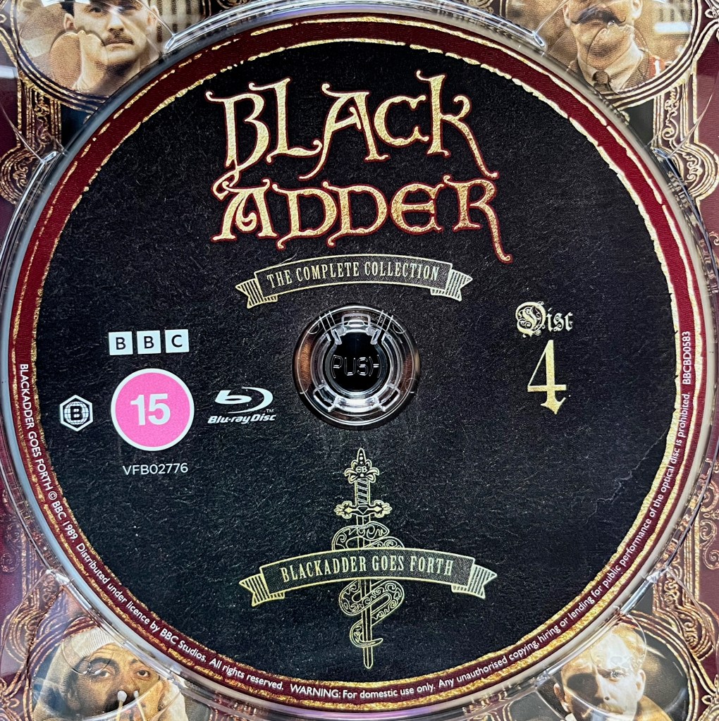 Blu-ray Disc 4 in the Blackadder Complete Collection box set, containing Series 4, Blackadder Goes Forth.