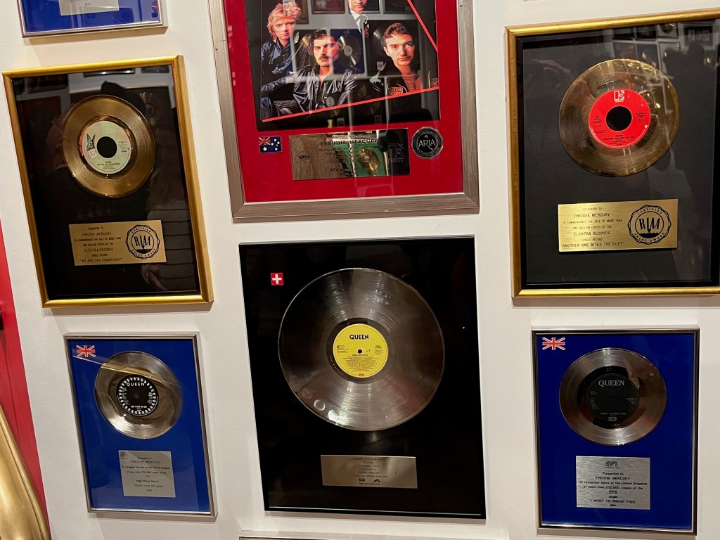 Disc sales awards for Greatest Hits, We Are The Champions, Another One Bites The Dust, Don't Stop Me Now and I Want To Break Free.