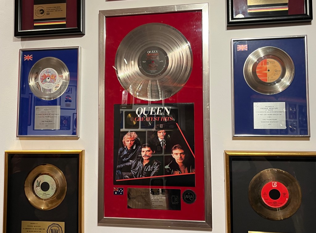 Disc awards for Queen's Greatest Hits, We Are The Champions and Bohemian Rhapsody.