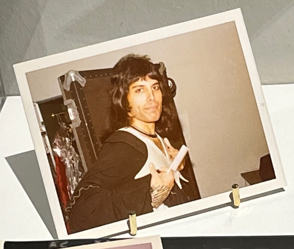 A polaroid photo of Freddie Mercury.