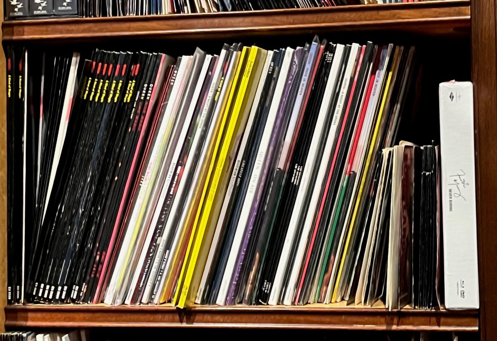 A selection of Queen & Freddie Mercury records from Freddie's record collection, including A Kind Of Magic, A Night At The Opera, Greatest Hits, Queen On Air and Made In Heaven.